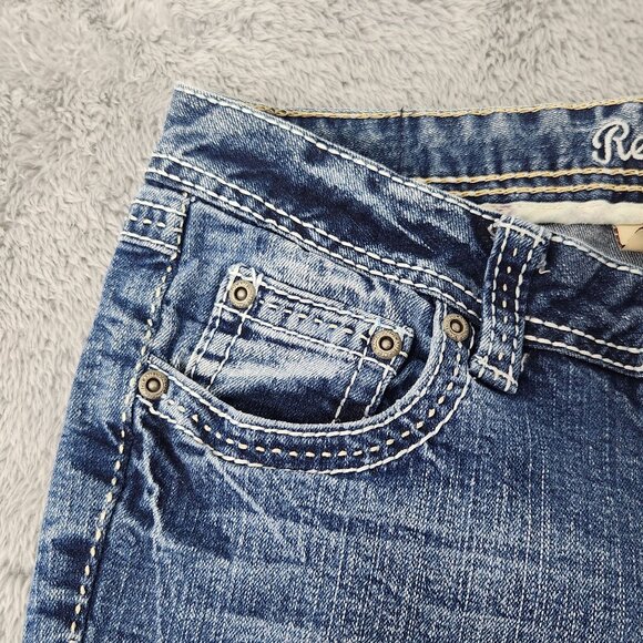 Red Camel Jeans Juniors 9 Blue Bootcut Y2K Medium Wash Denim Premium Stretch - Picture 11 of 16